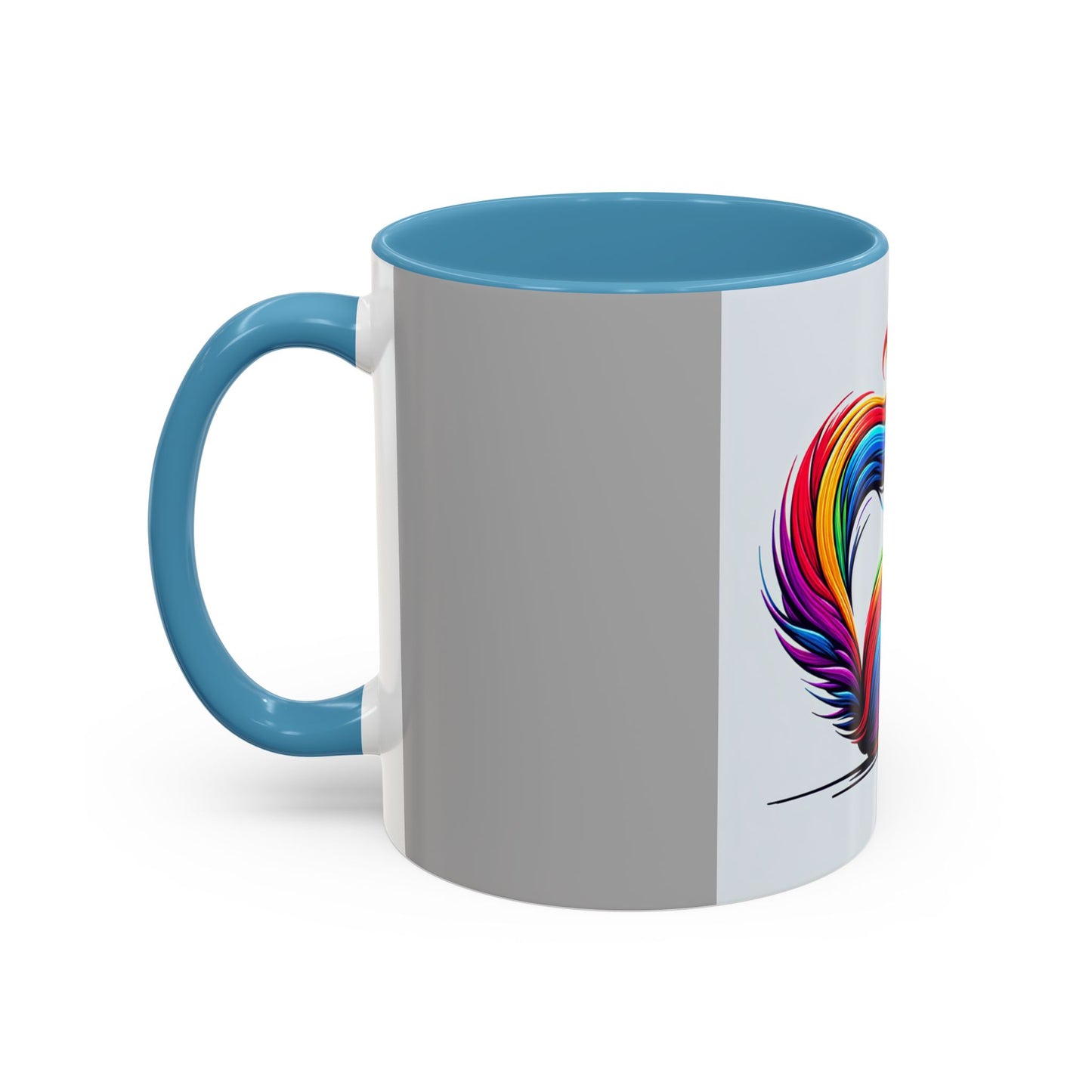 Colorful Cat Accent Coffee Mug | 11oz & 15oz | Perfect for Cat Lovers