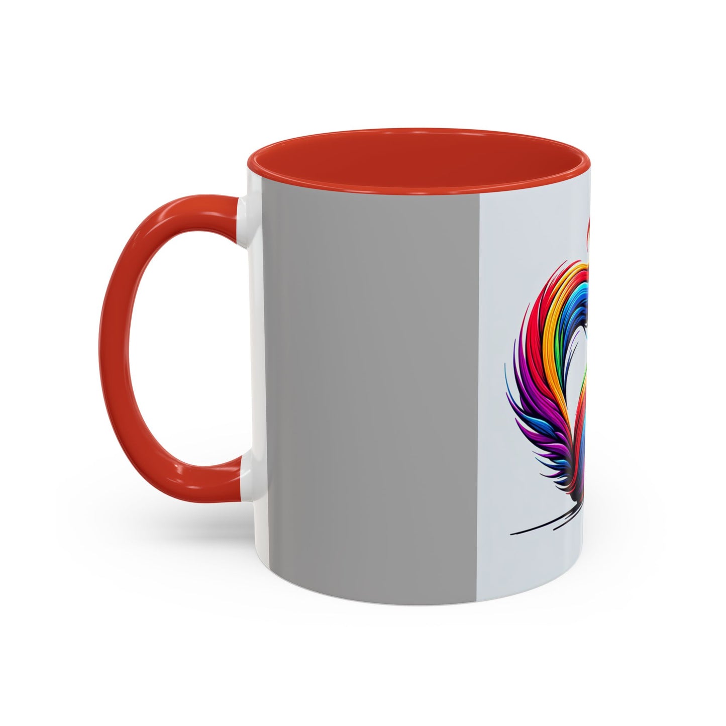 Colorful Cat Accent Coffee Mug | 11oz & 15oz | Perfect for Cat Lovers