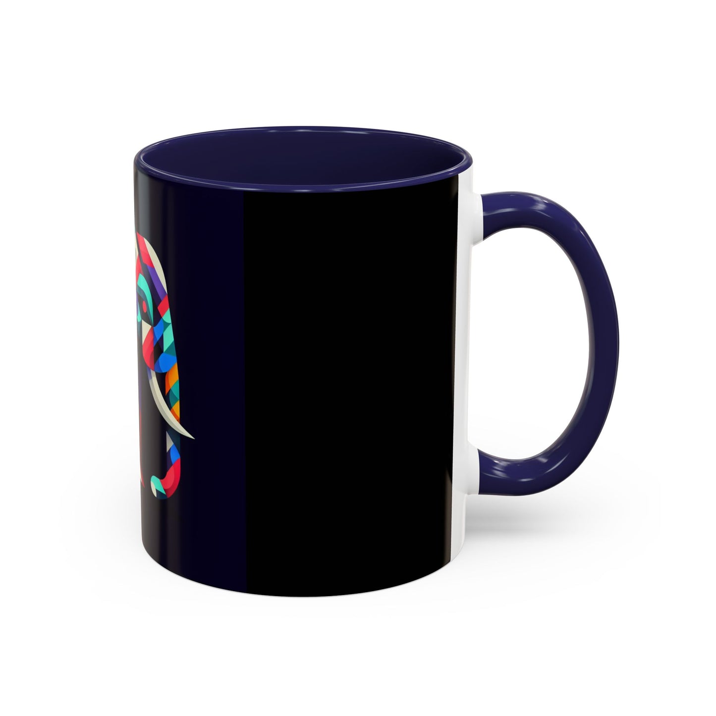 Colorful Elephant Accent Coffee Mug - 11/15oz, Perfect Gift for Animal Lovers