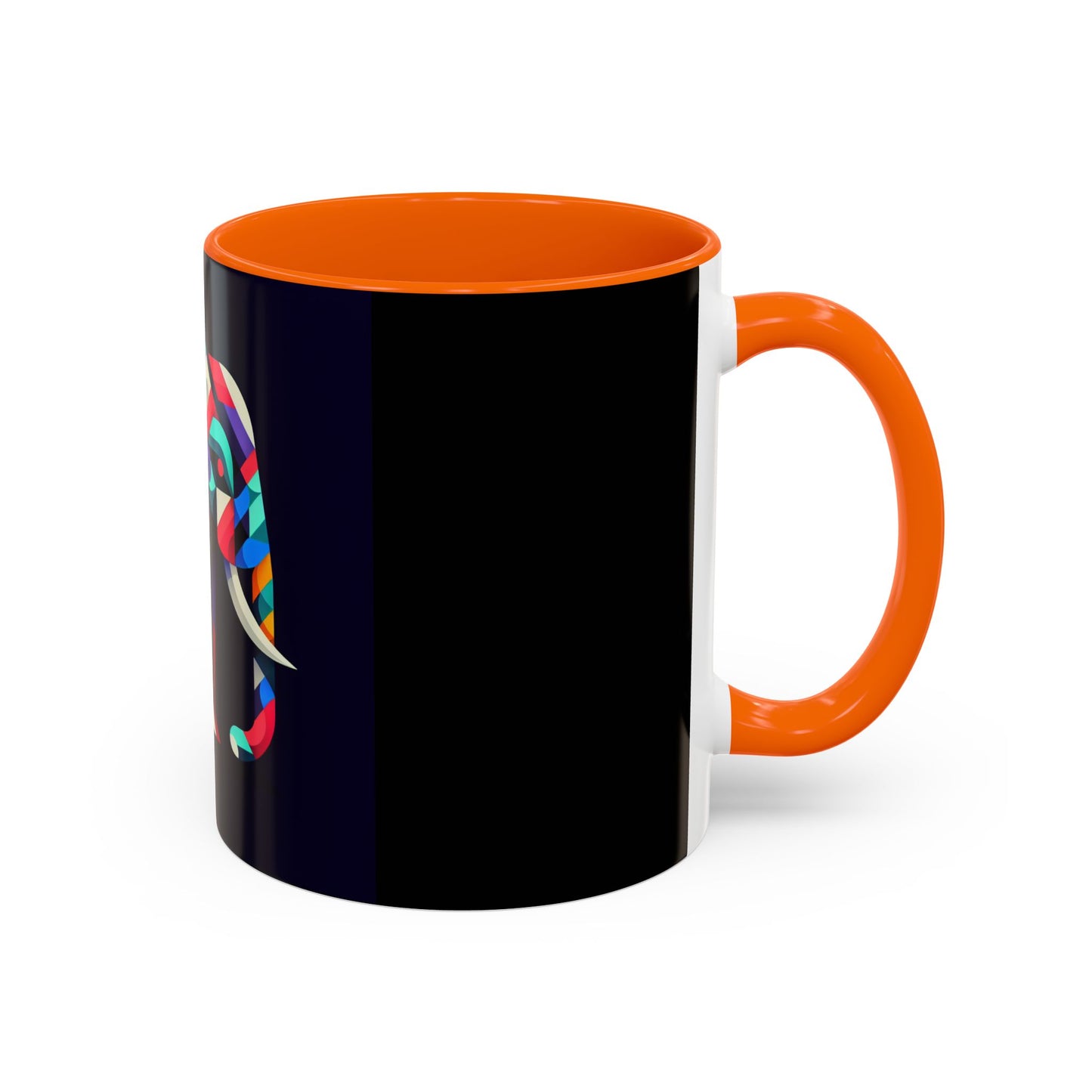 Colorful Elephant Accent Coffee Mug - 11/15oz, Perfect Gift for Animal Lovers