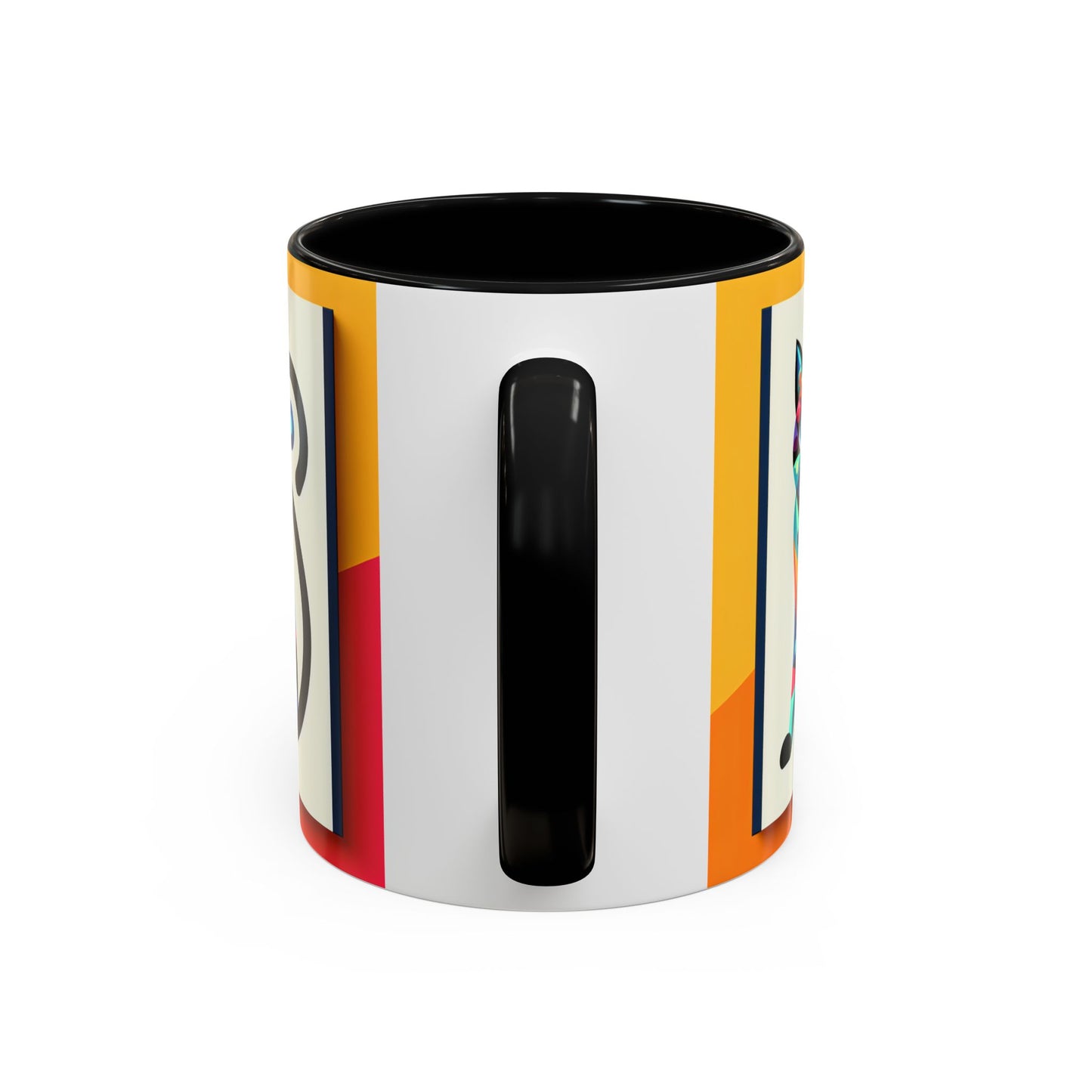 Colorful Cat Accent Coffee Mug - 11 & 15oz, Fun & Whimsical Design
