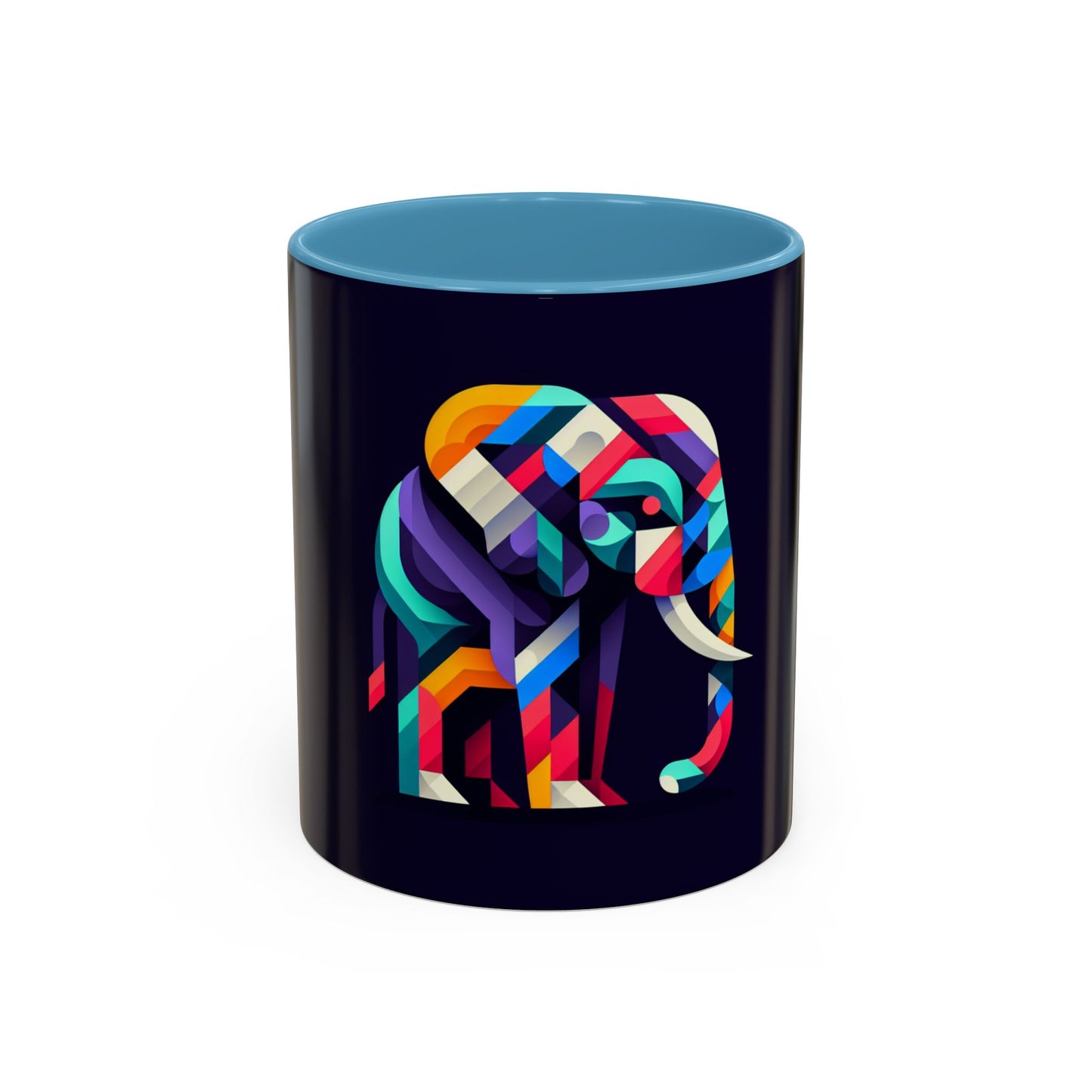 Colorful Elephant Accent Coffee Mug - 11/15oz, Perfect Gift for Animal Lovers
