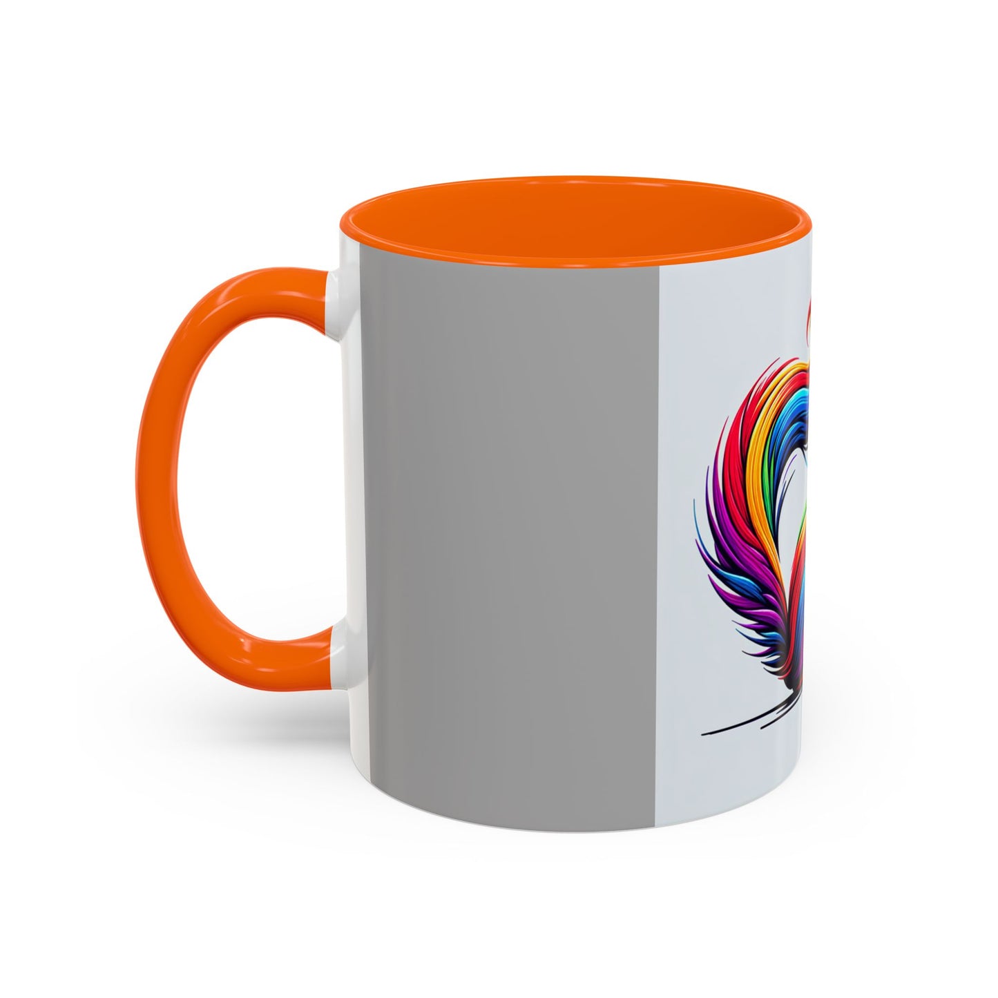 Colorful Cat Accent Coffee Mug | 11oz & 15oz | Perfect for Cat Lovers