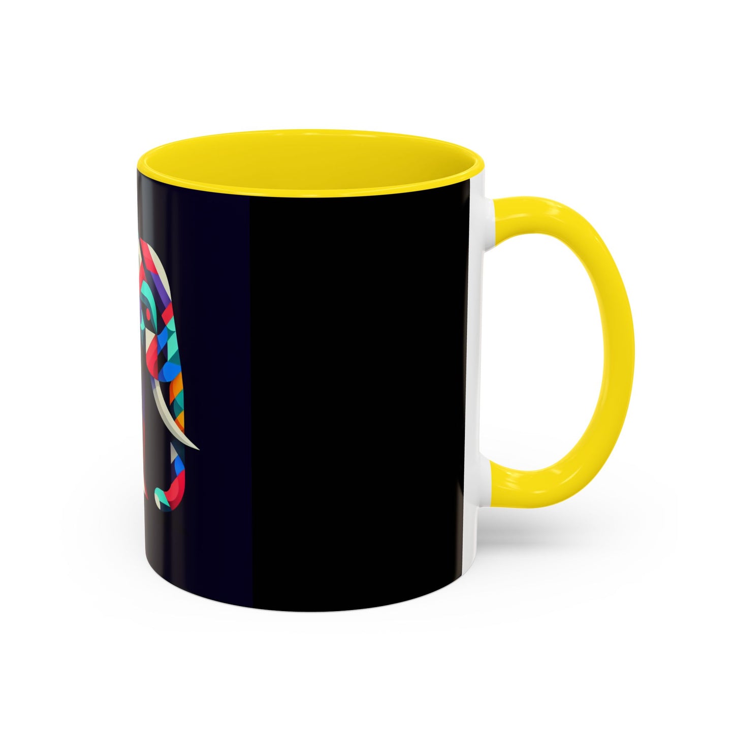 Colorful Elephant Accent Coffee Mug - 11/15oz, Perfect Gift for Animal Lovers