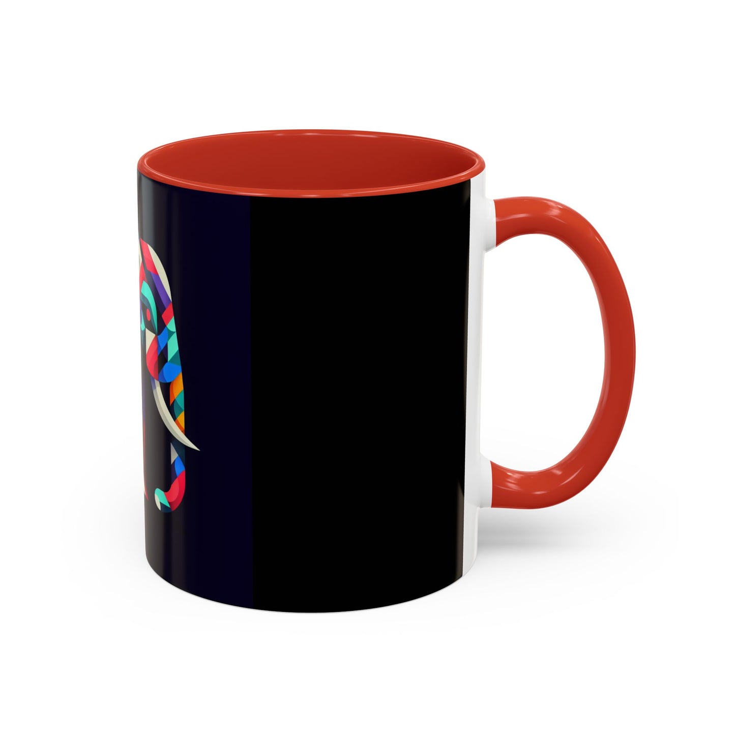 Colorful Elephant Accent Coffee Mug - 11/15oz, Perfect Gift for Animal Lovers