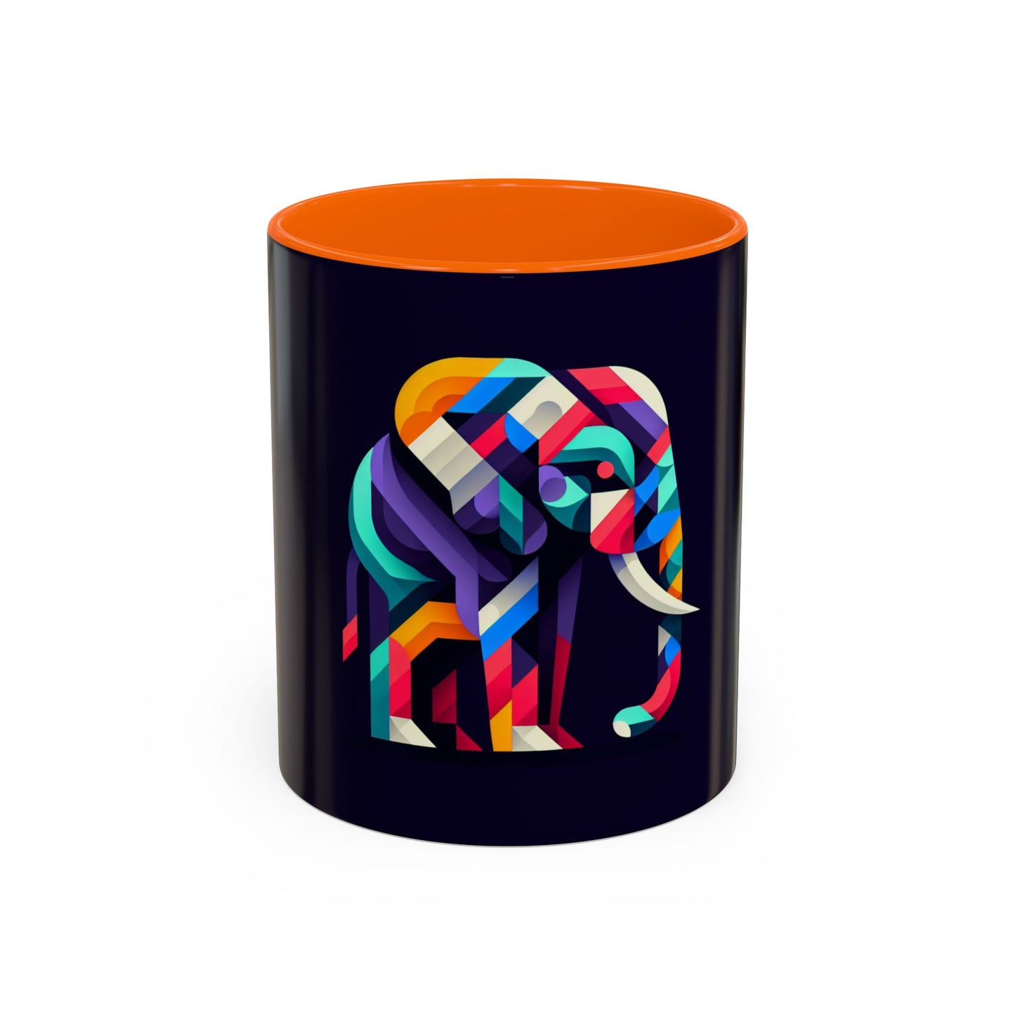 Colorful Elephant Accent Coffee Mug - 11/15oz, Perfect Gift for Animal Lovers
