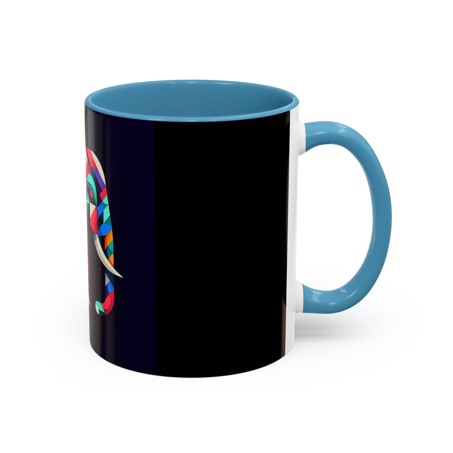 Colorful Elephant Accent Coffee Mug - 11/15oz, Perfect Gift for Animal Lovers
