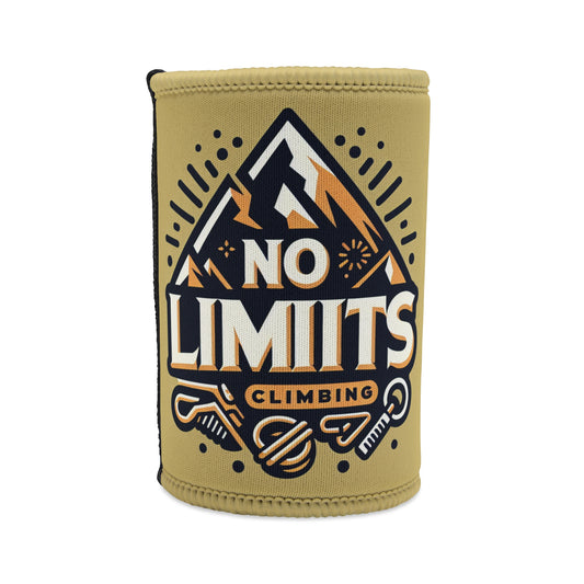 Adventure-Themed Stubby Cooler - No Limits Climbing Design