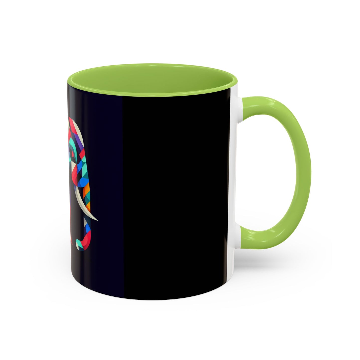 Colorful Elephant Accent Coffee Mug - 11/15oz, Perfect Gift for Animal Lovers