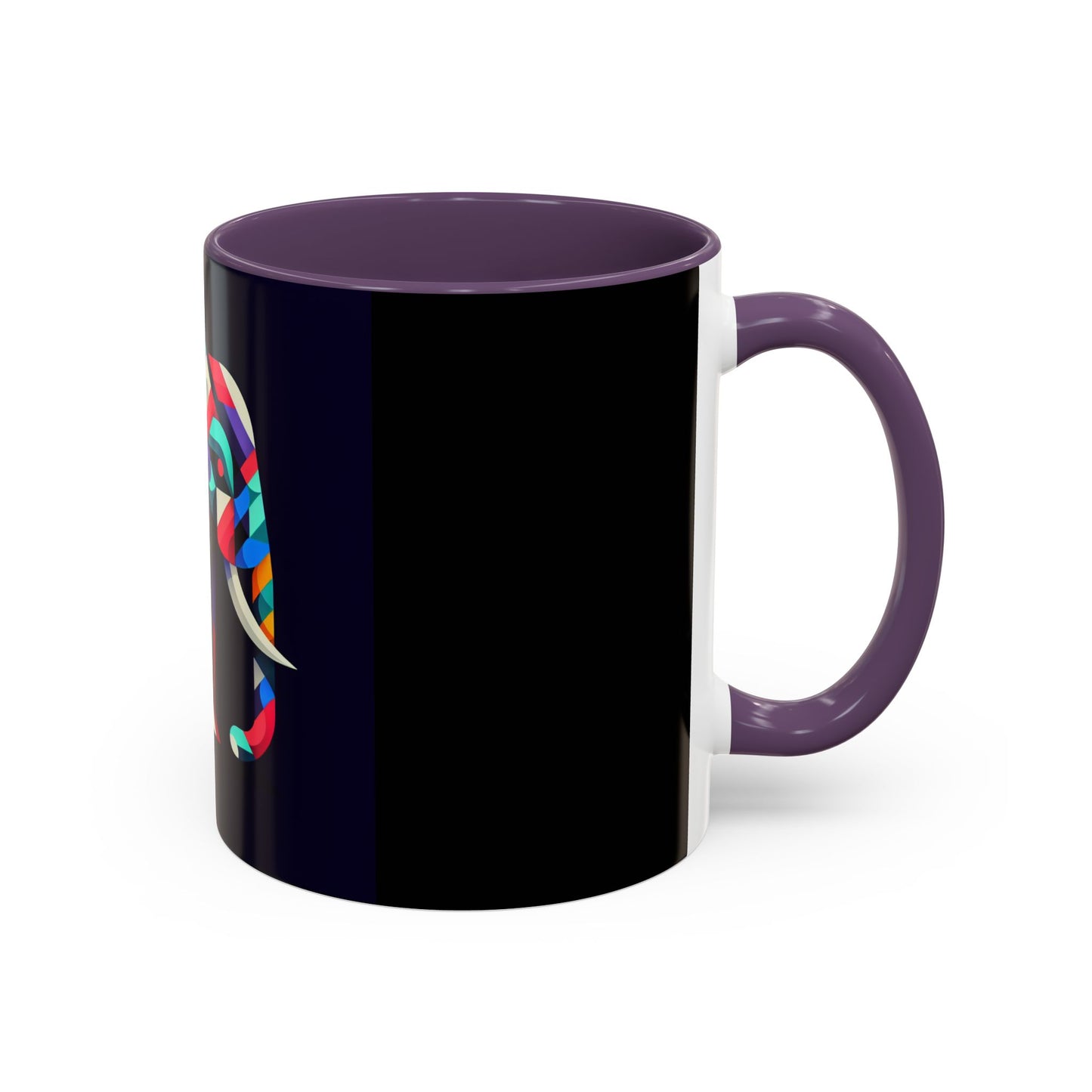 Colorful Elephant Accent Coffee Mug - 11/15oz, Perfect Gift for Animal Lovers