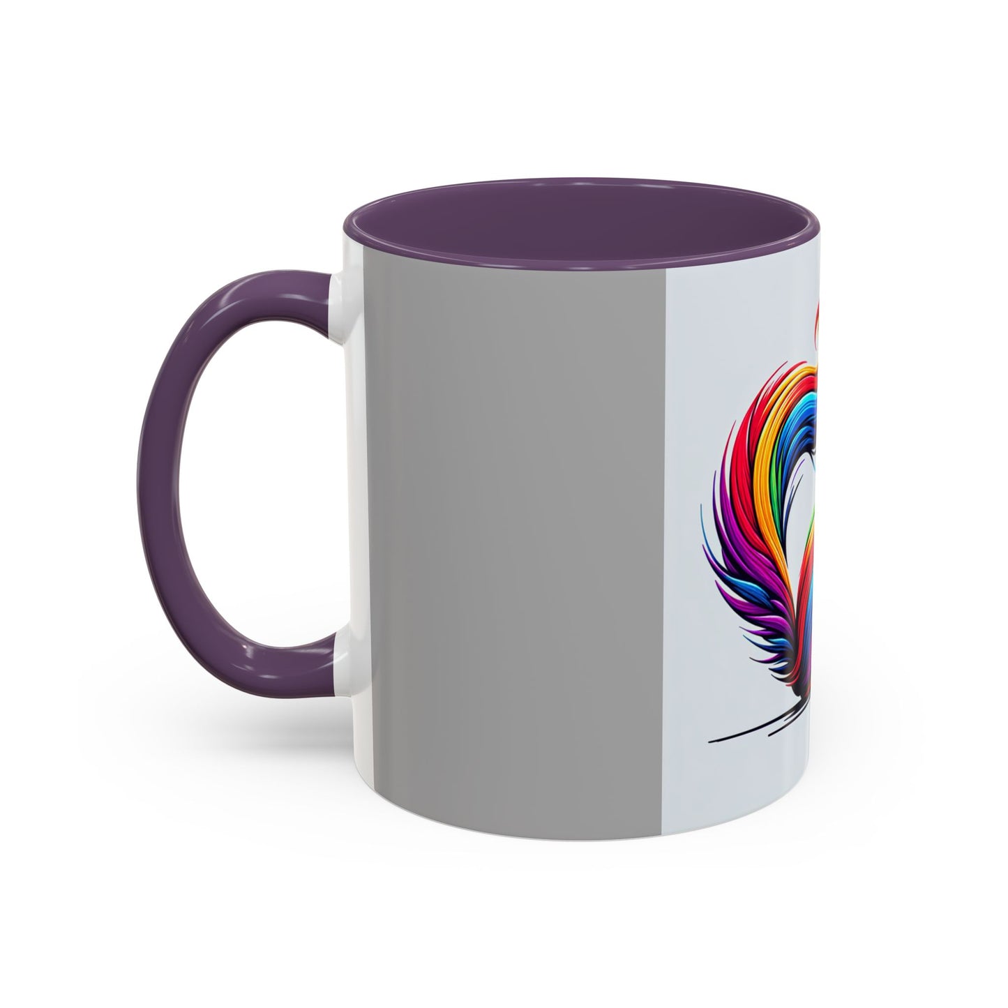 Colorful Cat Accent Coffee Mug | 11oz & 15oz | Perfect for Cat Lovers