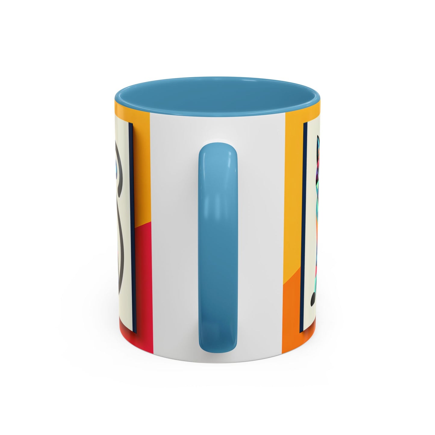 Colorful Cat Accent Coffee Mug - 11 & 15oz, Fun & Whimsical Design