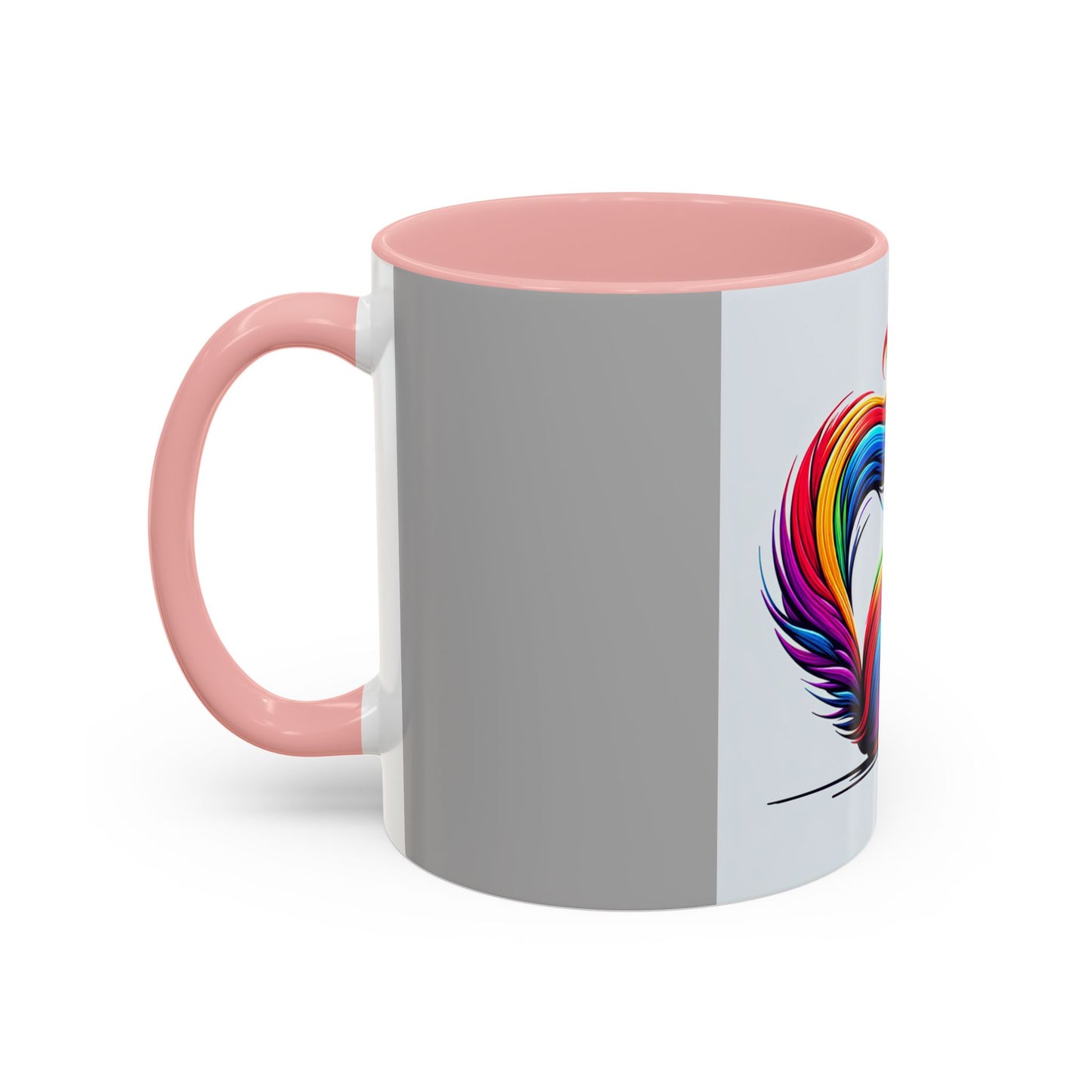 Colorful Cat Accent Coffee Mug | 11oz & 15oz | Perfect for Cat Lovers