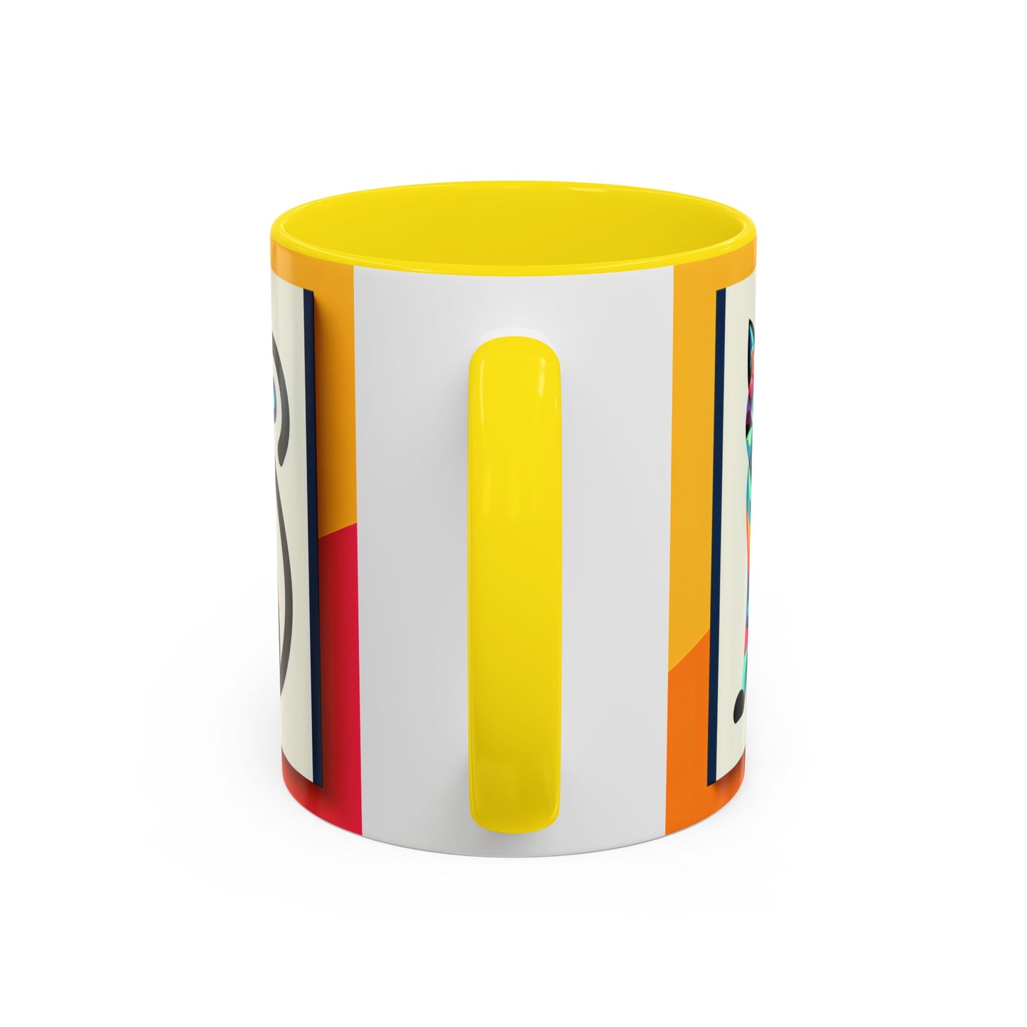 Colorful Cat Accent Coffee Mug - 11 & 15oz, Fun & Whimsical Design