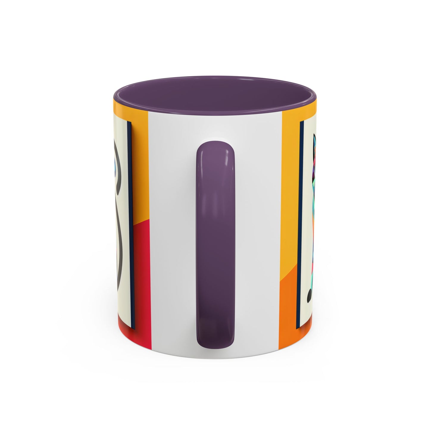 Colorful Cat Accent Coffee Mug - 11 & 15oz, Fun & Whimsical Design