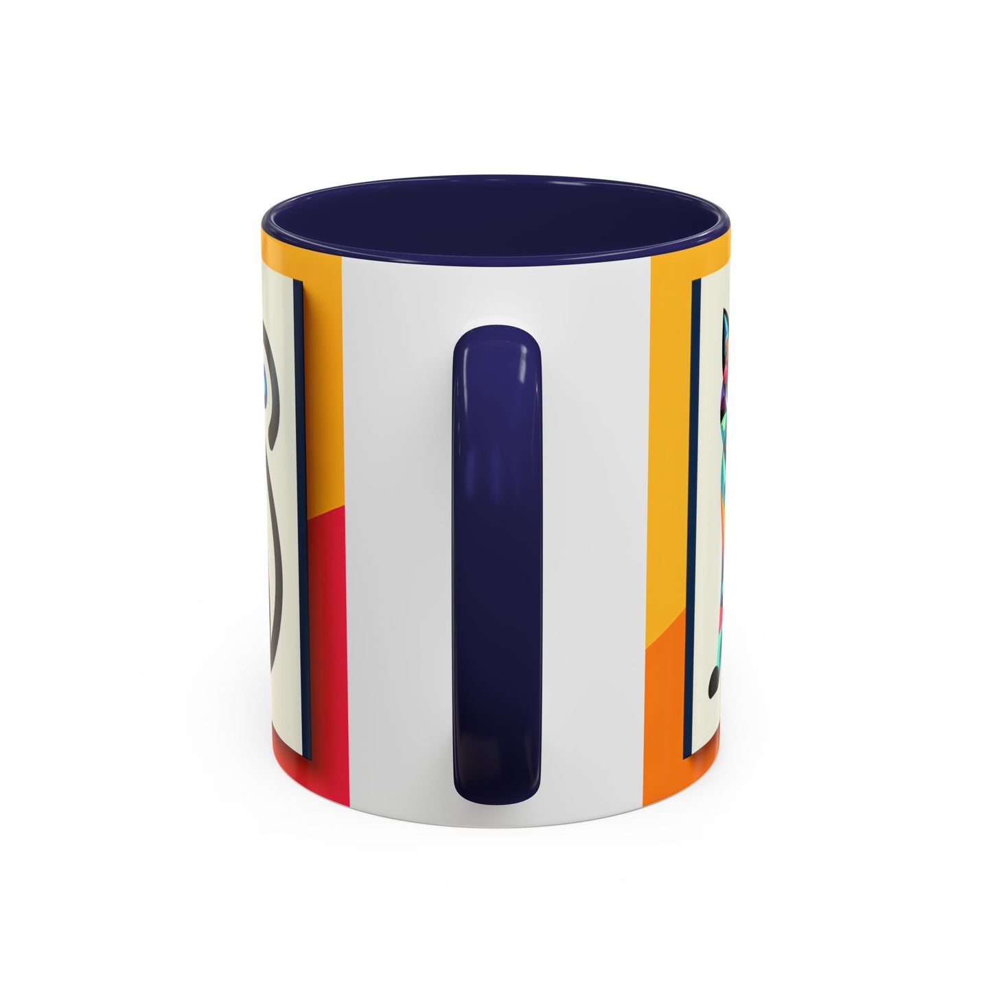 Colorful Cat Accent Coffee Mug - 11 & 15oz, Fun & Whimsical Design
